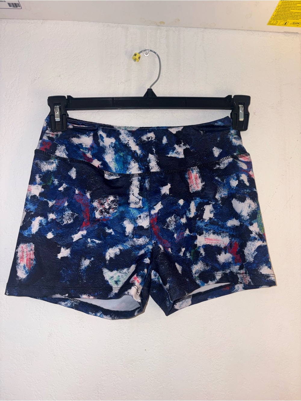 shosho Navy Abstract Multi-Color Bike Shorts